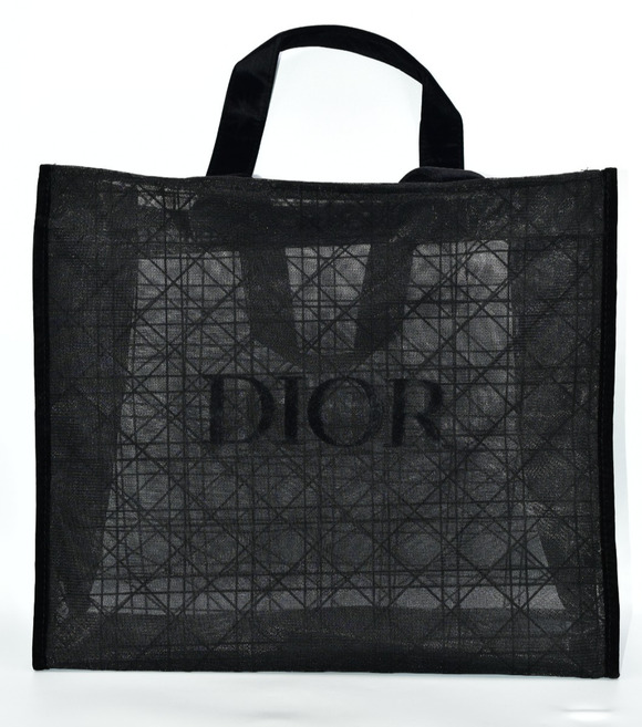 Dior Handbags - Christian Dior Beach Tote Bag Black Velvet Mesh Limited Beauty Parfums Gift GWP